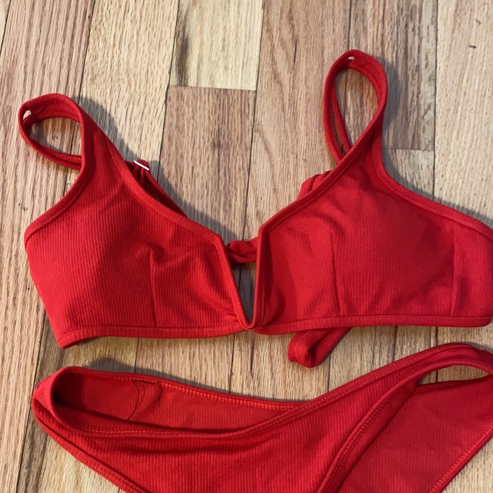 Red bathing suit